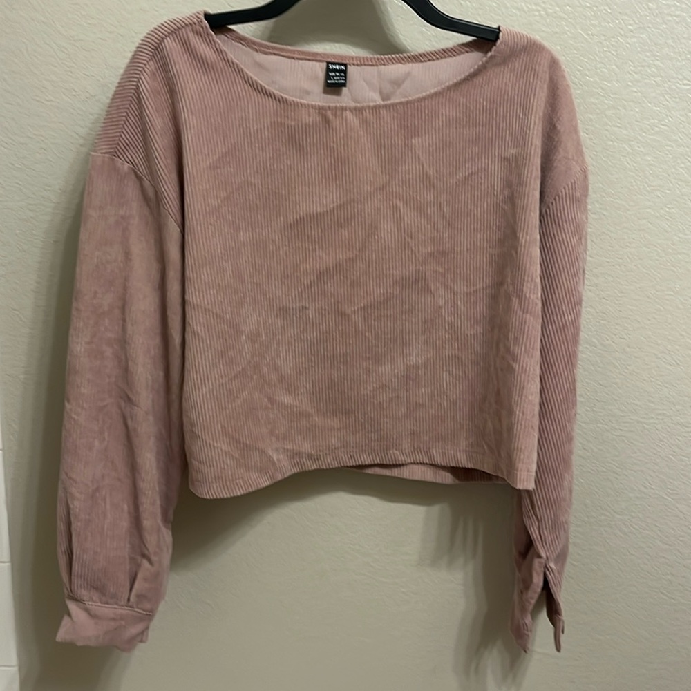 SHEIN cropped corduroy top